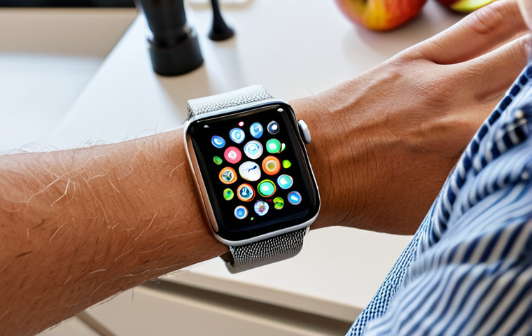 애플워치 SE vs 애플워치 시리즈 9 - **Prompt:** A stylish and active person wearing an Apple Watch SE, fully clothed in workout attire, ...
